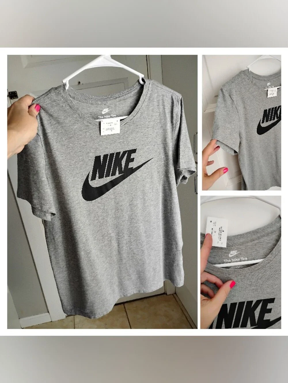 NWT classic ladies heather gray Nike T-shirt top